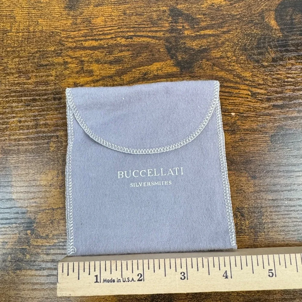 Buccellati Silversmiths Jewelry Storage Pouch Gray Soft Travel Case Holder
